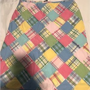 Brooks Brothers 346 Plaid cotton knee length skirt